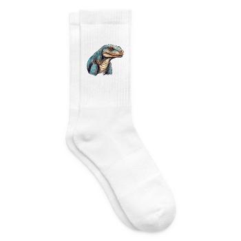 Komodowaran Bunte Aquarell-Karikatur Kawaii A - Tennissocken - Weiß - Rechts