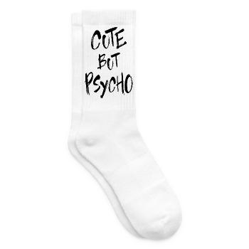 Cute But Psycho - Tennissocken - Weiß - Rechts