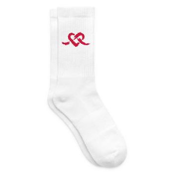 Herz Knoten Liebe Romantisch - Tennissocken - Weiß - Rechts