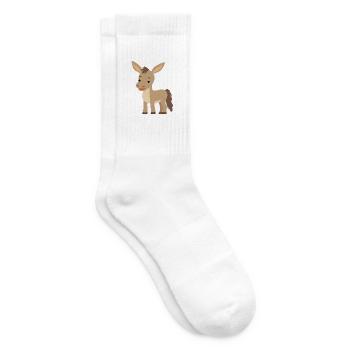 Esel Niedlich Glücklich Kawaii Cartoon Clipart Tier - Tennissocken - Weiß - Rechts