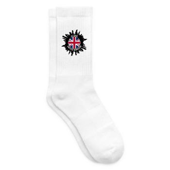 Ilford Skyline UK Flagge Reise-Souvenir - Tennissocken - Weiß - Rechts