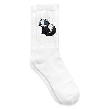 Stinktier niedliche Karikatur Kawaii Aquarell Tier Haustier - Tennissocken - Weiß - Rechts