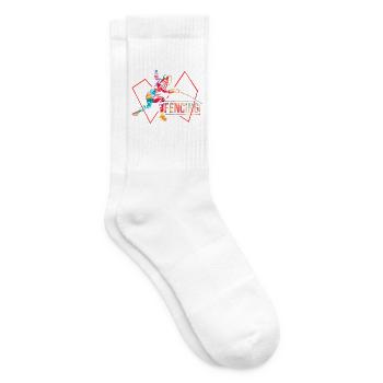 Furchtloser Fechter Turnierprofi - Tennissocken - Weiß - Rechts