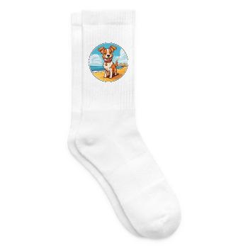 slowakische cuvac hunderasse cartoon kawaii clipart hund - Tennissocken - Weiß - Rechts