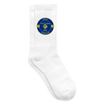 Bend Oregon Flagge USA Reise Souvenir Abzeichen - Tennissocken - Weiß - Rechts