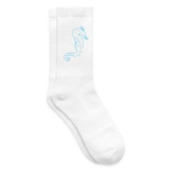 Anmutiges Seepferdchen Korallenriff - Tennissocken - Weiß - Rechts