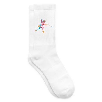 Rasender Degenfechter Turnierstart - Tennissocken - Weiß - Rechts