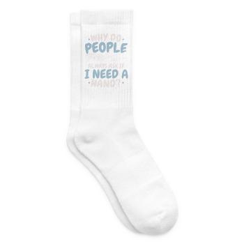 Warum fragen die Leute immer, ob ich eine Handampu - Tennissocken - Weiß - Rechts