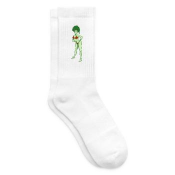 Vegan Pflanzenfrau Brokkoli Pflanzliche Ernährung - Tennissocken - Weiß - Rechts