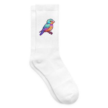 Sperling Buntes Aquarell Cartoon Kawaii Tier - Tennissocken - Weiß - Rechts