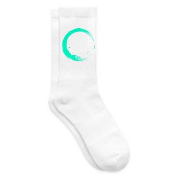 Kreis Design Bürste Vektor Türkis Neu - Tennissocken - Weiß - Rechts
