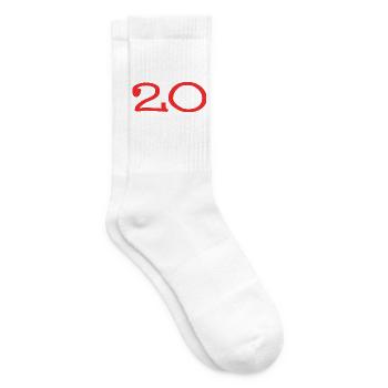 JAHRESTAG. ALLES GUTE ZUM GEBURTSTAG. ALLES GUTE ZUM GEBURTSTAG. - Tennissocken - Weiß - Rechts
