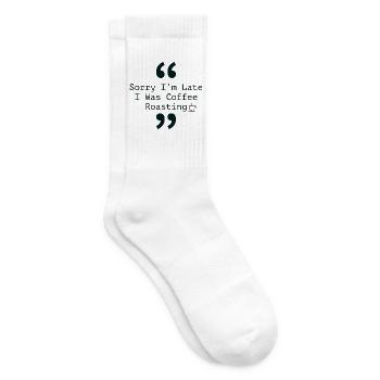 Wachen Sie auf und riechen Sie den Kaffee - Tennissocken - Weiß - Rechts
