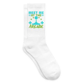 Treffen Sie mich in der Spielhalle Videospiel Spie - Tennissocken - Weiß - Rechts