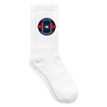 Gulfport Mississippi Flagge USA Souvenir Abzeichen - Tennissocken - Weiß - Rechts