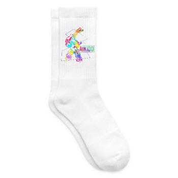 Flinke Aikido Verteidigungstechnik - Tennissocken - Weiß - Rechts