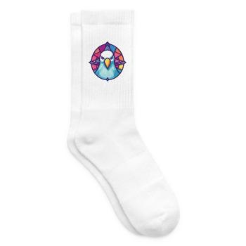Taube Buntes Aquarell Tier Haustier Illustration - Tennissocken - Weiß - Rechts
