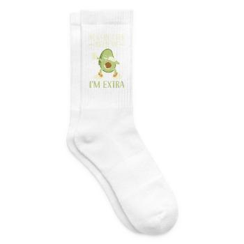 Du kannst mir glauben, dass ich extra Avocado Guac - Tennissocken - Weiß - Rechts