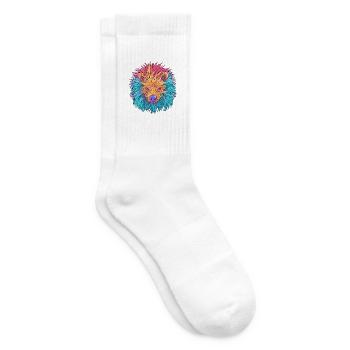 Stachelschwein Bunte Aquarell-Karikatur Kawaii Anima - Tennissocken - Weiß - Rechts