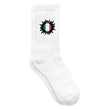 Turin Skyline Italien Flagge Reise Souvenir - Tennissocken - Weiß - Rechts
