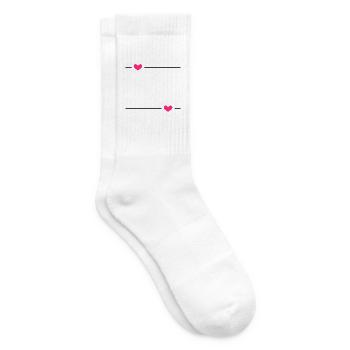 Linie Herz Strich Ornament - Tennissocken - Weiß - Rechts