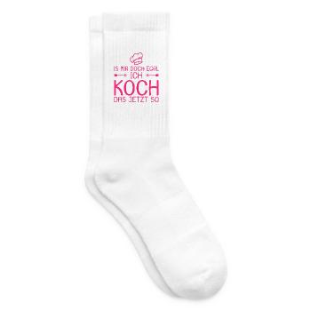 Ich koch das jetzt so Spruch lustig Geschenk Koch - Tennissocken - Weiß - Rechts