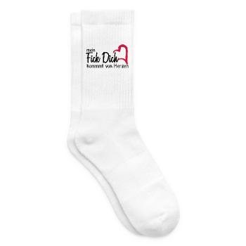 Mein Fick dich kommt von Herzen - Tennissocken - Weiß - Rechts