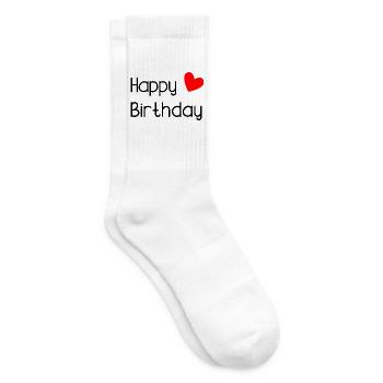 JAHRESTAG. ALLES GUTE ZUM GEBURTSTAG. ALLES GUTE ZUM GEBURTSTAG. - Tennissocken - Weiß - Rechts