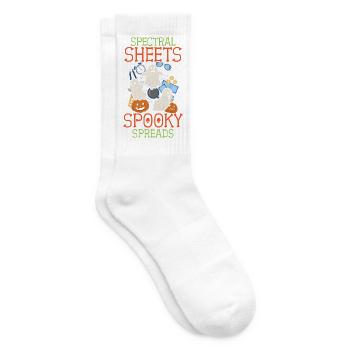 Spektralblätter Gespenstische Aufstriche Gruselige - Tennissocken - Weiß - Rechts