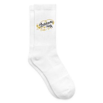 Bachelorette Party - JGA mit Sektgläsern - Tennissocken - Weiß - Rechts