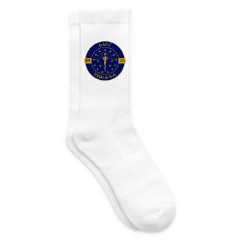 Gary Indiana Flagge USA Reise Souvenir Abzeichen - Tennissocken - Weiß - Rechts