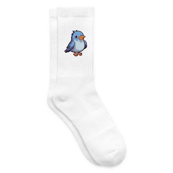 Kuckuck niedliche Karikatur Kawaii Aquarell Tier Haustier - Tennissocken - Weiß - Rechts