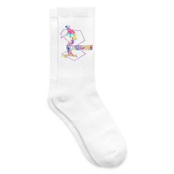 Waghalsiger Longboard Stuntfahrer - Tennissocken - Weiß - Rechts