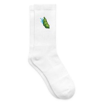 Süsse Böhnchen Bohnen Erbsen Niedliche Sojabohne - Tennissocken - Weiß - Rechts