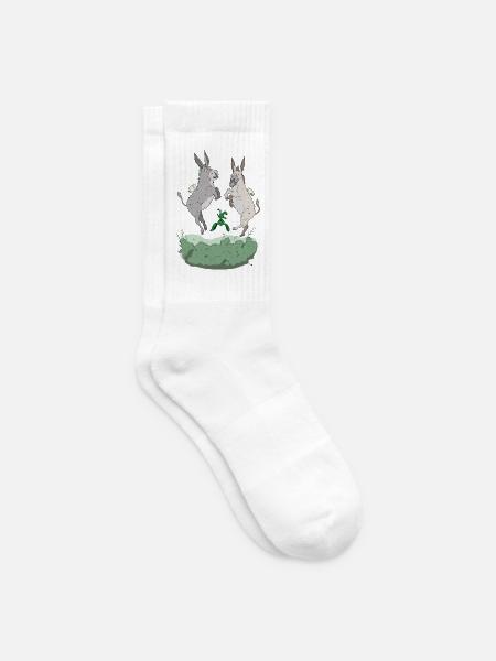 Fliegende Esel – FeArt - Tennissocken - Weiß