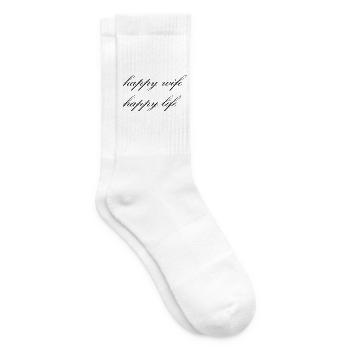 Glückliche Ehefrau glückliches Leben - Tennissocken - Weiß - Rechts