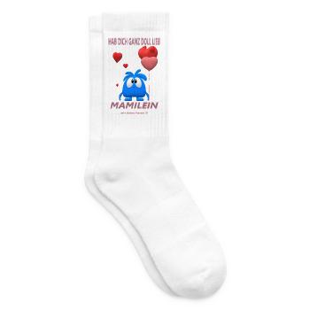 hab dich lieb mami - Tennissocken - Weiß - Rechts