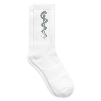 Aesculapstab Schlange - Tennissocken - Weiß - Rechts