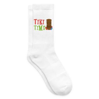 Tiki Time Tropischer Drink Luau Party Tiki Bar - Tennissocken - Weiß - Rechts
