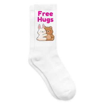 Free Hugs - Tennissocken - Weiß - Rechts