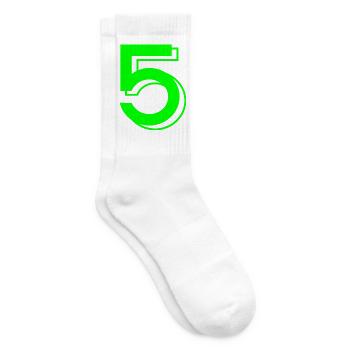Neon Fünf Logo - Tennissocken - Weiß - Rechts
