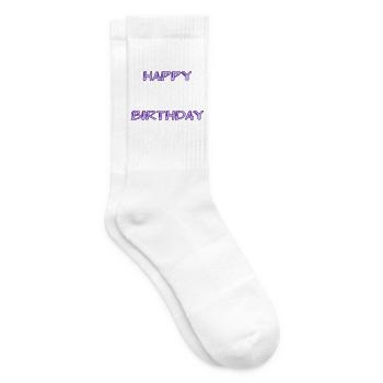 ALLES GUTE ZUM GEBURTSTAG. ALLES GUTE ZUM GEBURTSTAG. JAHRESTAG. - Tennissocken - Weiß - Rechts