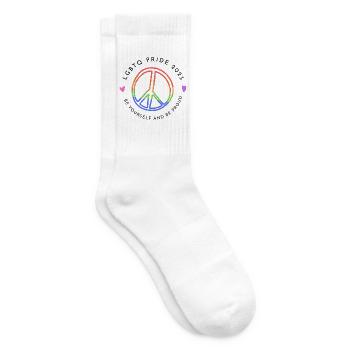 lgbtq Pride 2023 Peace Heart - Tennissocken - Weiß - Rechts