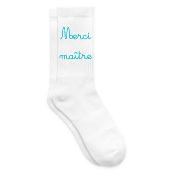 MEISTER. VIELEN DANK. DANKE, MEISTER. MEISTER. MEISTER-GESCHENK - Tennissocken - Weiß - Rechts