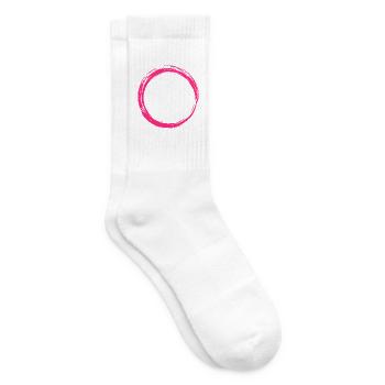Kreis Symbol Design Rosa - Tennissocken - Weiß - Rechts