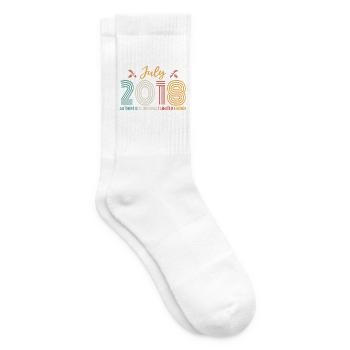 Juli 2018 Geburtstag Juli 2018 Juli - Tennissocken - Weiß - Rechts