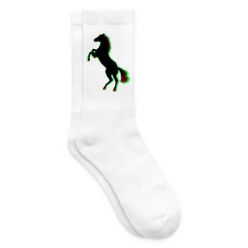 Pferd - Tennissocken - Weiß - Rechts