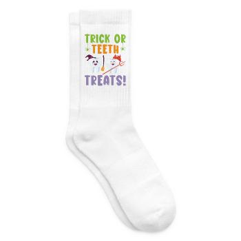 Süßes oder Saures für die Zähne! - Tennissocken - Weiß - Rechts