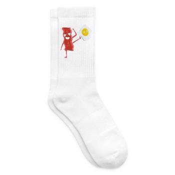 Baconholic Fleisch-Liebhaber Speck-Esser Keto Keto - Tennissocken - Weiß - Rechts