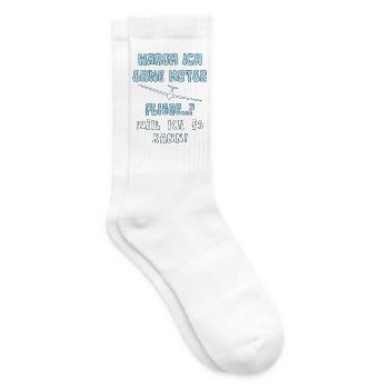 warum ich ohne motor fliege - Tennissocken - Weiß - Rechts